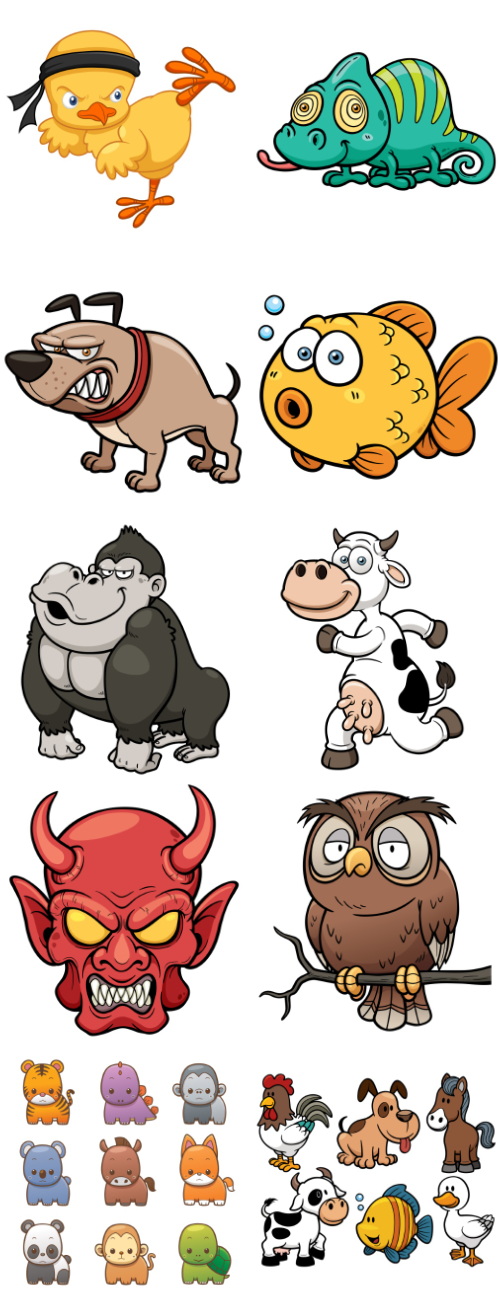 Mix Cartoon Illustration #20, 25xEPS