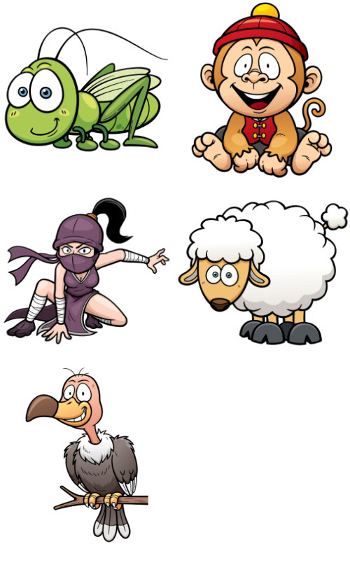 Mix Cartoon Illustration #20, 25xEPS