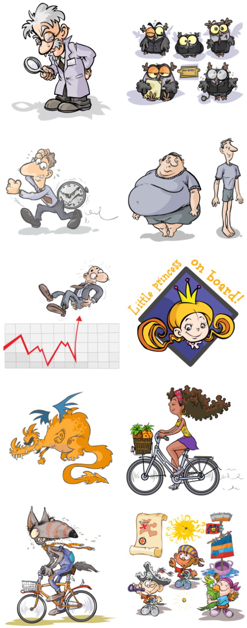 Mix Cartoon Illustration #22, 25xEPS