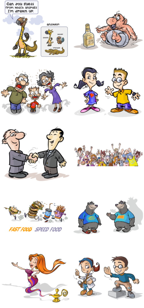 Mix Cartoon Illustration #22, 25xEPS