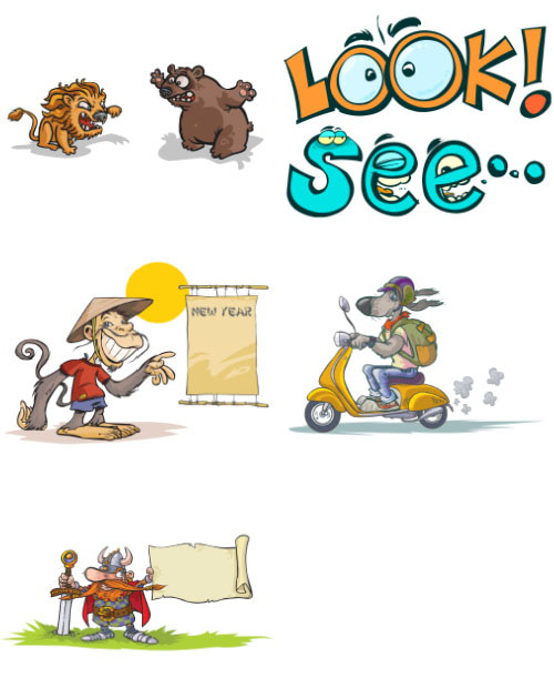 Mix Cartoon Illustration #22, 25xEPS