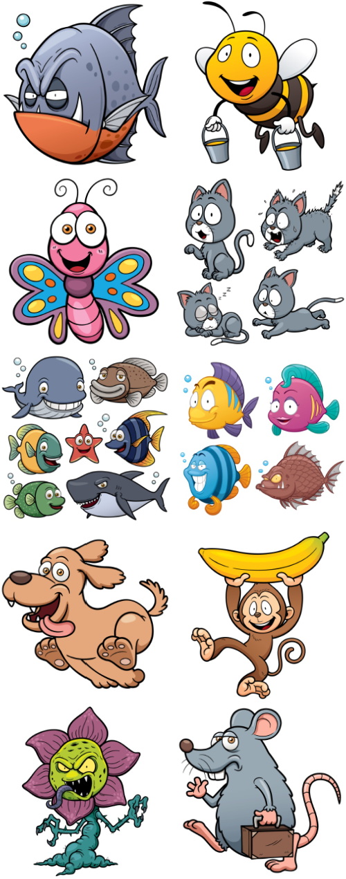 Mix Cartoon Illustration #23, 25xEPS