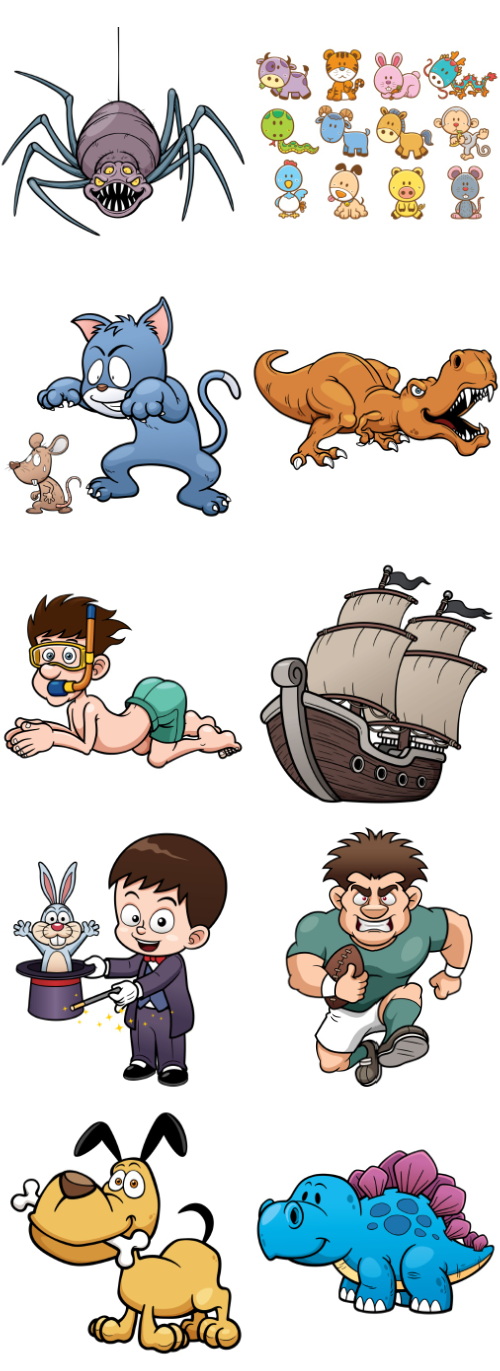 Mix Cartoon Illustration #23, 25xEPS