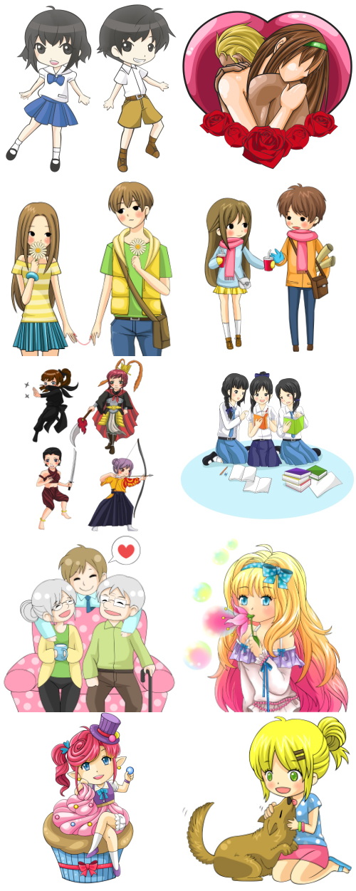 Mix Cartoon Illustration #26, 40xEPS