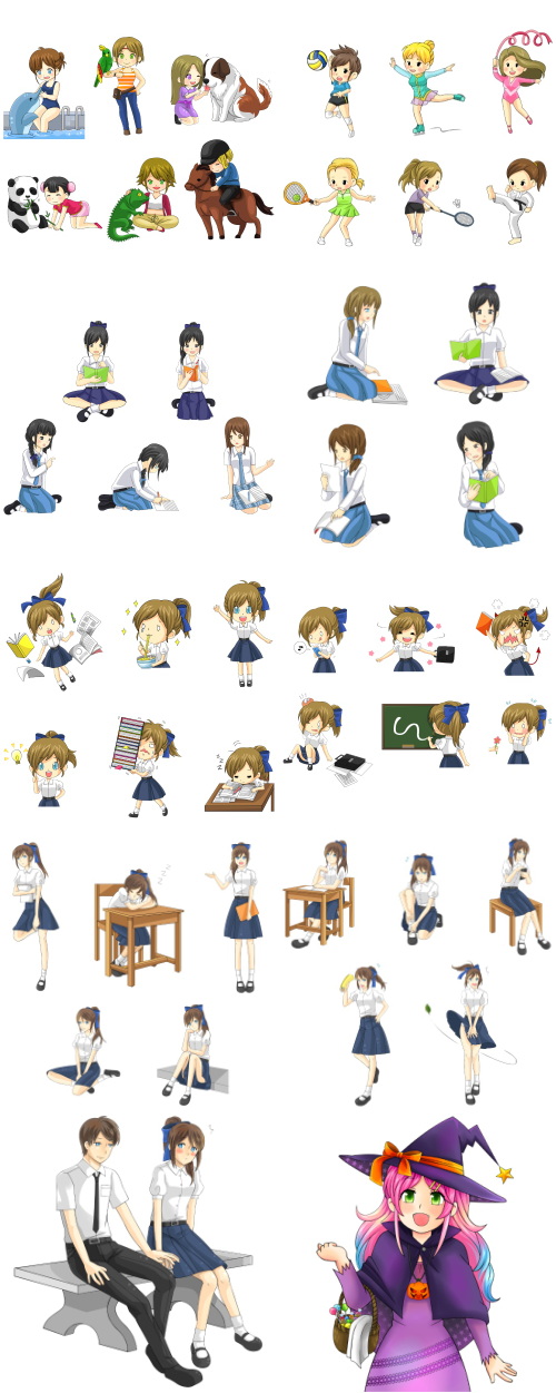 Mix Cartoon Illustration #26, 40xEPS