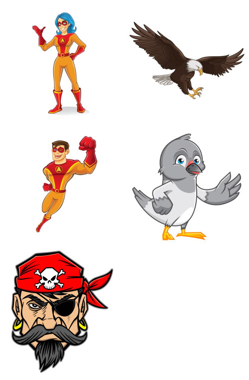 Mix Cartoon Illustration #27, 25xEPS