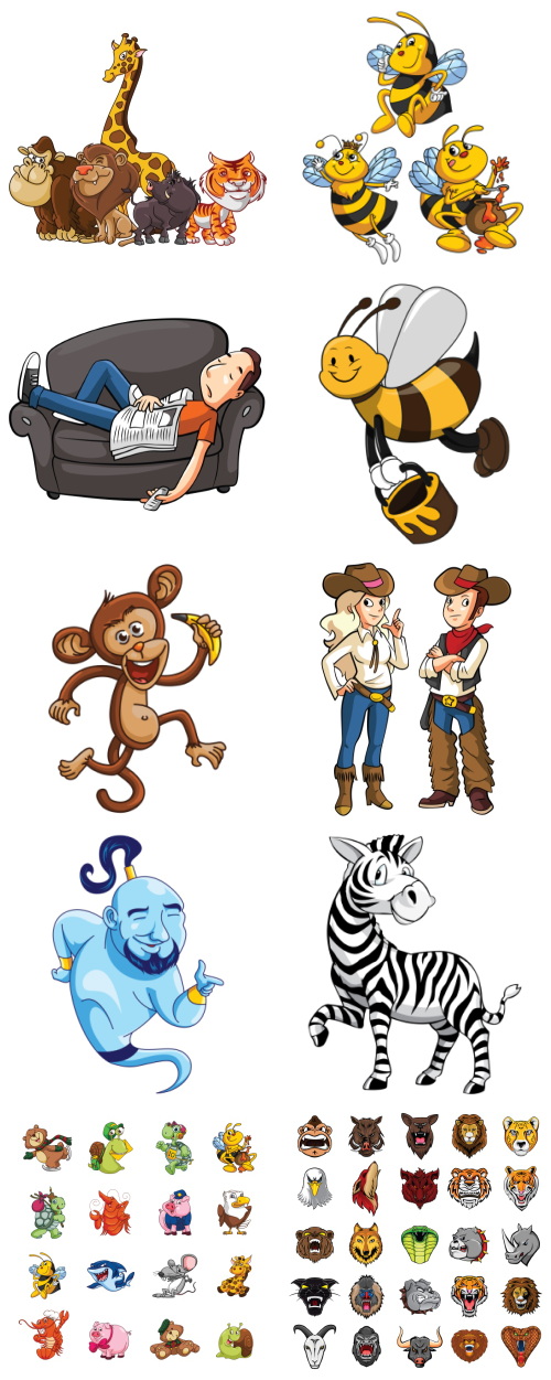 Mix Cartoon Illustration #29, 25xEPS Mix Cartoon Illustration #29, 25xEPS