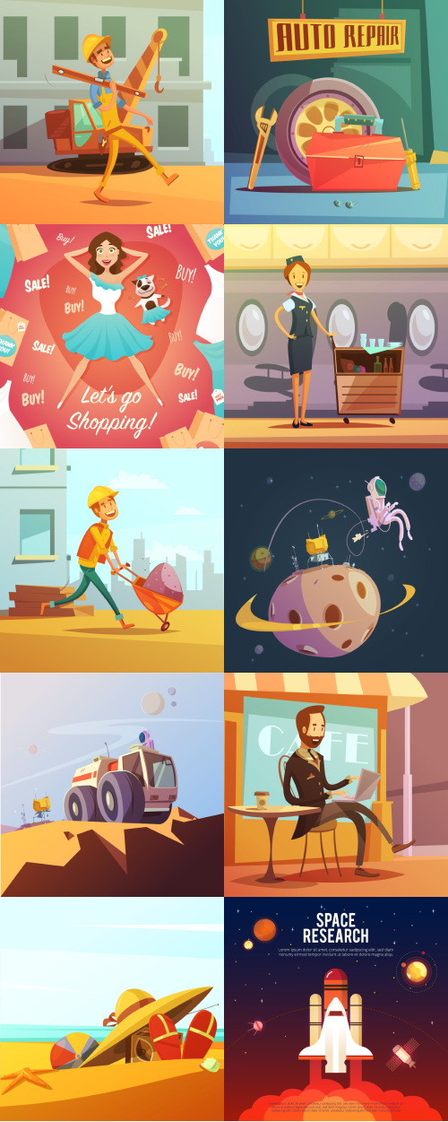 Mix Cartoon Illustration #31, 25xEPS Mix Cartoon Illustration #31, 25xEPS