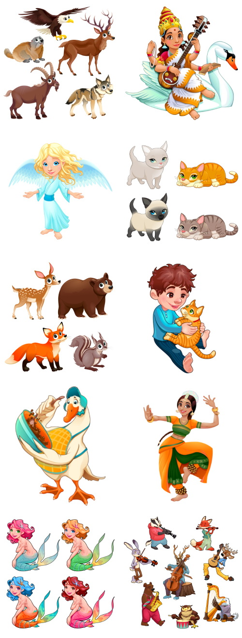 Mix Cartoon Illustration #32, 25xEPS