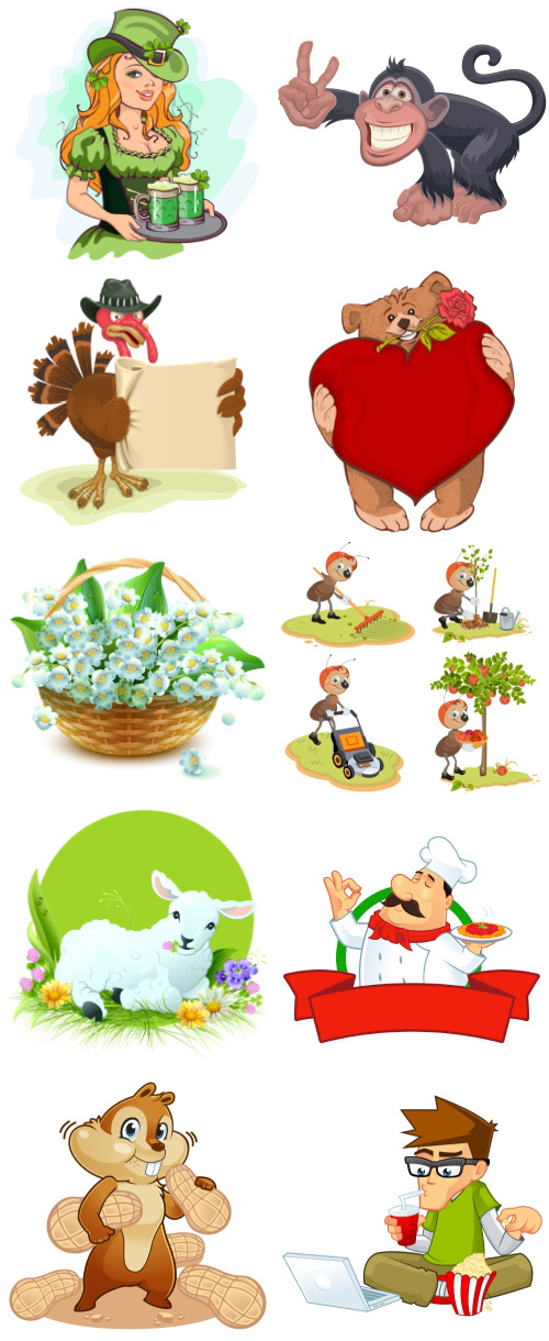 Mix Cartoon Illustration #36, 40xEPS Mix Cartoon Illustration #36, 40xEPS