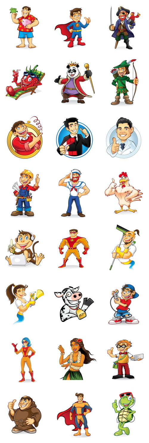 Mix Cartoon Illustration #38, 25xEPS Mix Cartoon Illustration #38, 25xEPS