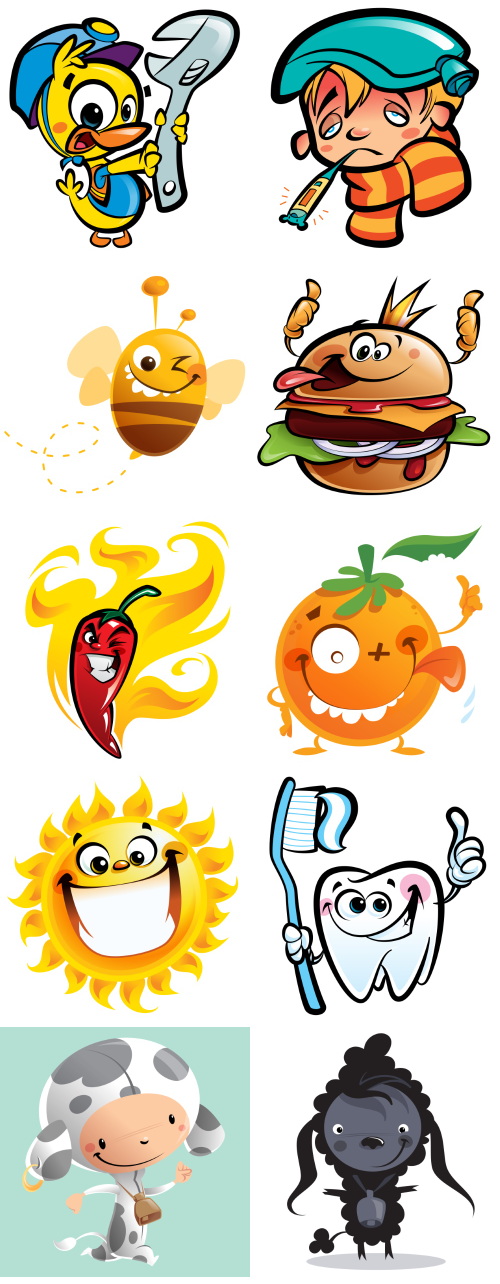 Mix Cartoon Illustration #40, 25xEPS Mix Cartoon Illustration #40, 25xEPS