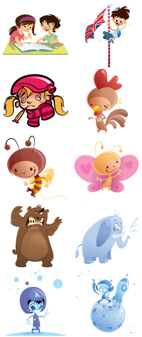 Mix Cartoon Illustration #40, 25xEPS