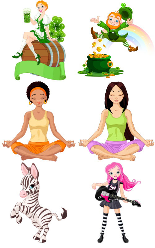 Mix Cartoon Illustration #44, 26xEPS