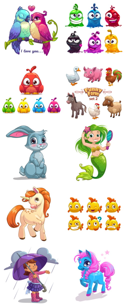 Mix Cartoon Illustration #46, 25xEPS