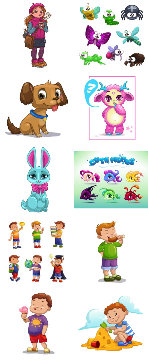 Mix Cartoon Illustration #46, 25xEPS