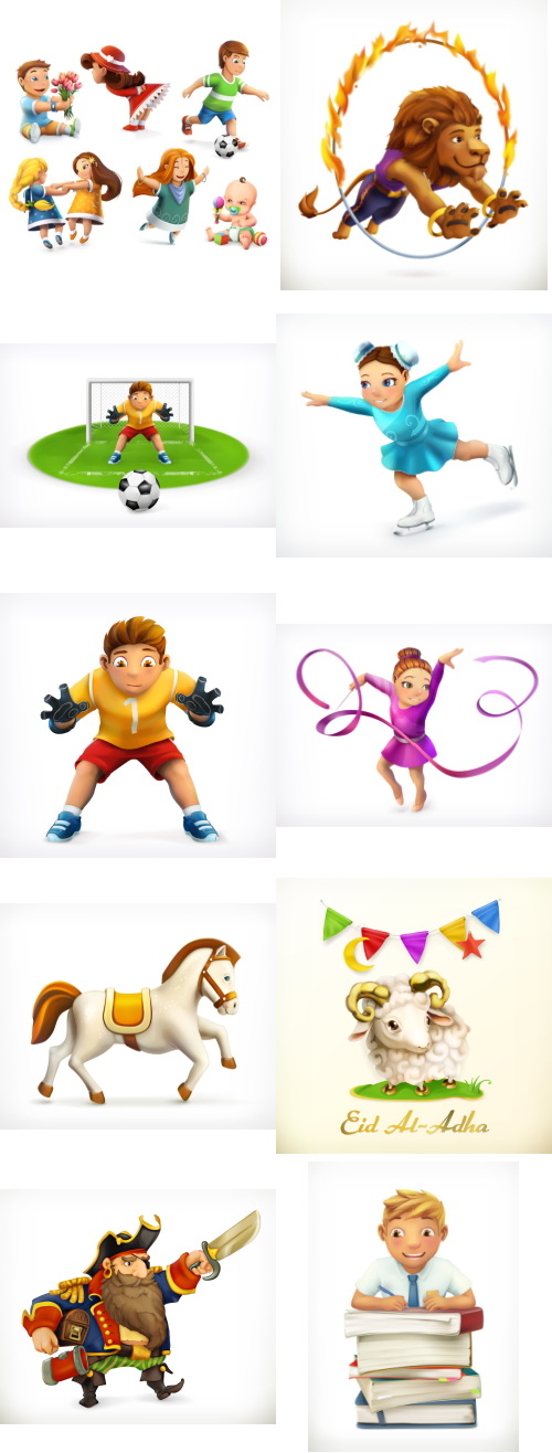 Mix Cartoon Illustration #47, 25xEPS