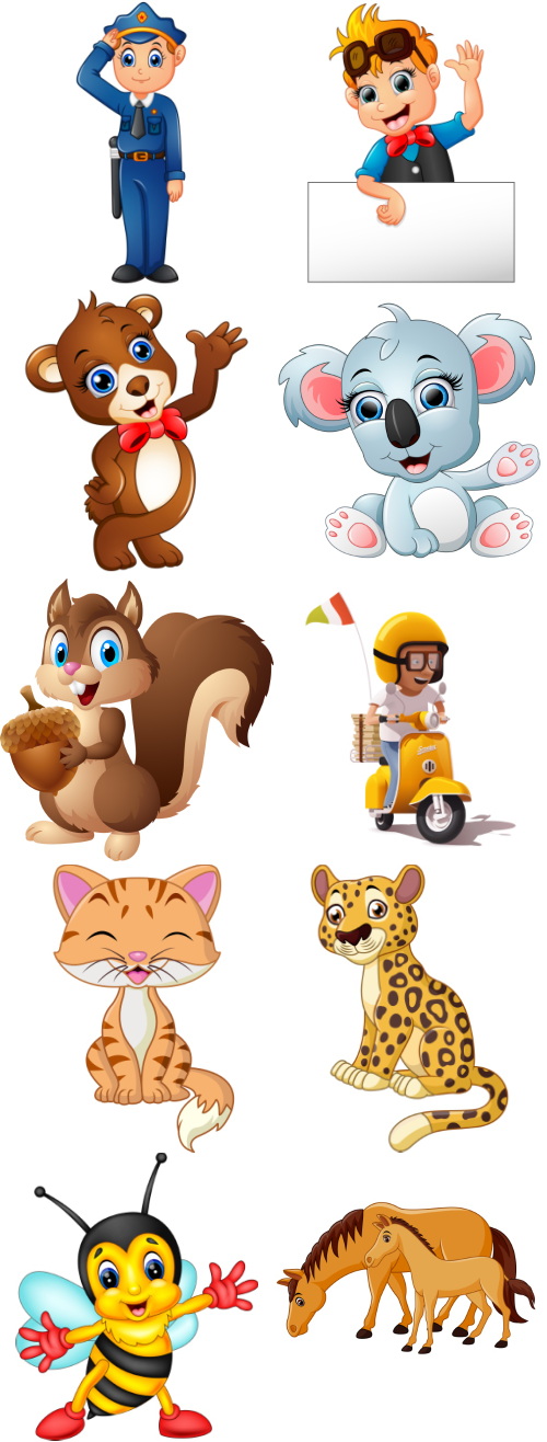 Mix Cartoon Illustration #48, 20xEPS