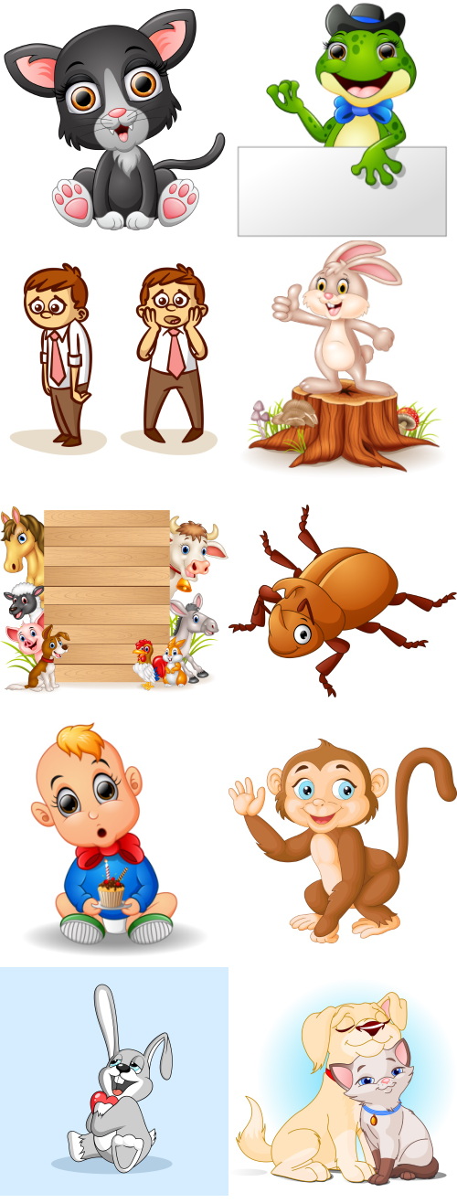 Mix Cartoon Illustration #49, 20xEPS