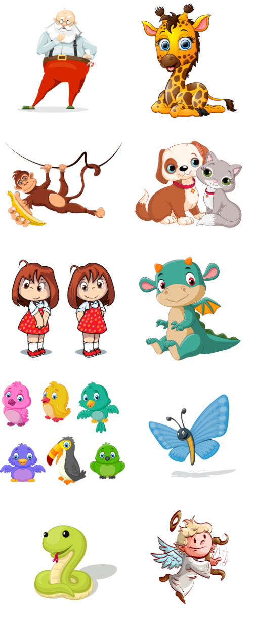 Mix Cartoon Illustration #60, 25xEPS