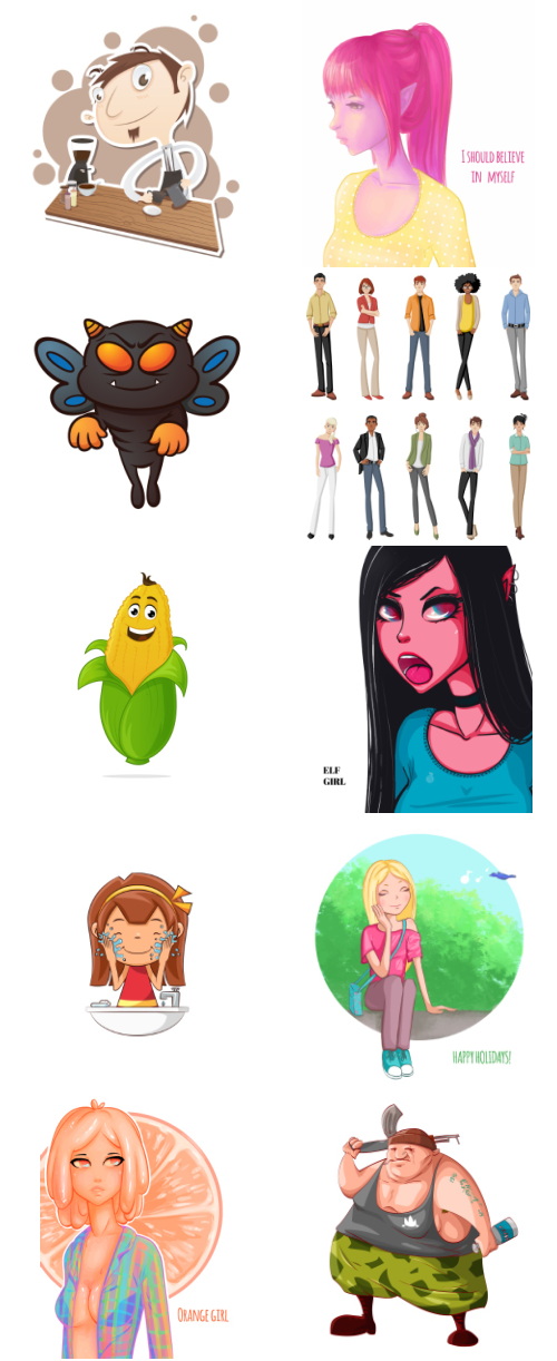 Mix Cartoon Illustration #60, 25xEPS