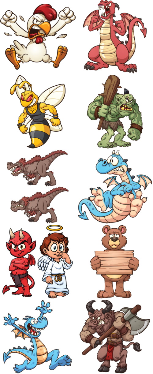 Mix Cartoon Illustration #65, 30xEPS