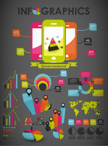 Mobile Phone Infographics 25xEPS