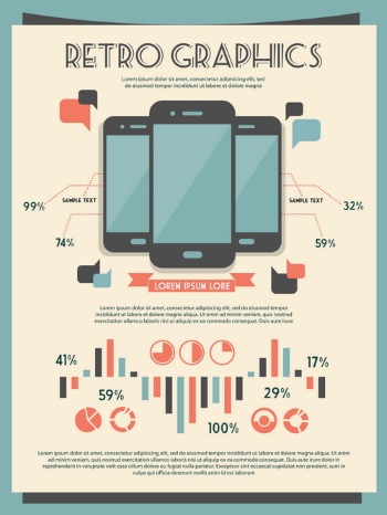 Mobile Phone Infographics 25xEPS