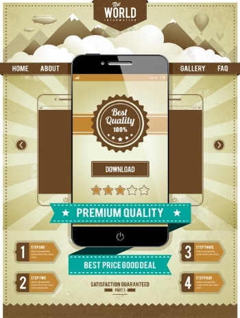 Mobile Phone Infographics 25xEPS