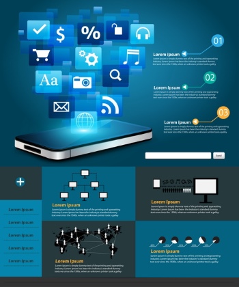 Mobile Phone Infographics 25xEPS