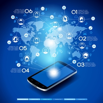 Mobile Phone Infographics 25xEPS