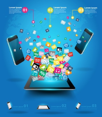 Mobile Phone Infographics 25xEPS