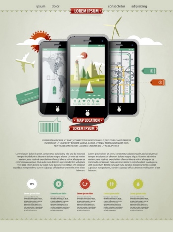 Mobile Phone Infographics 25xEPS