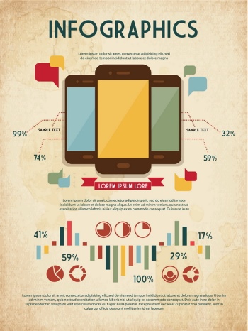 Mobile Phone Infographics 25xEPS