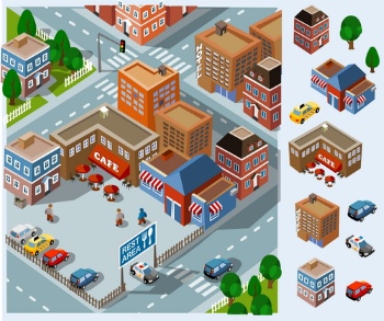 Isometric City #1, 25xEPS