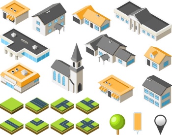 Isometric City #1, 25xEPS