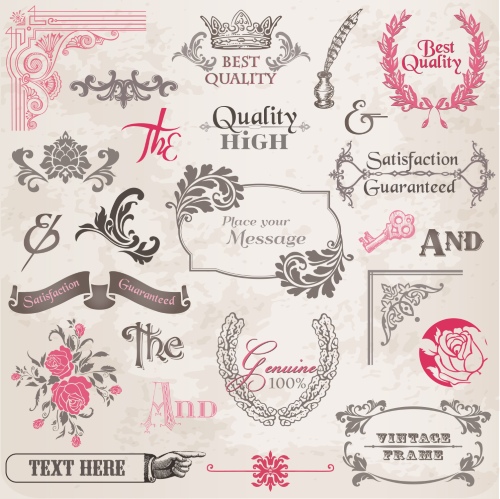 Calligraphic Design Elements for Page Decorations 25xEPS