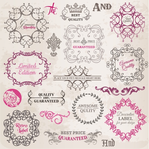 Calligraphic Design Elements for Page Decorations 25xEPS