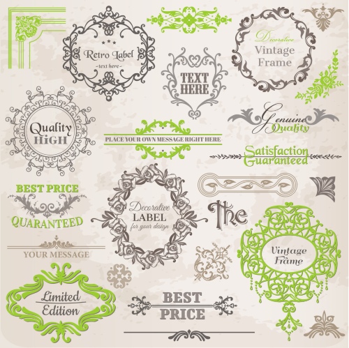 Calligraphic Design Elements for Page Decorations 25xEPS