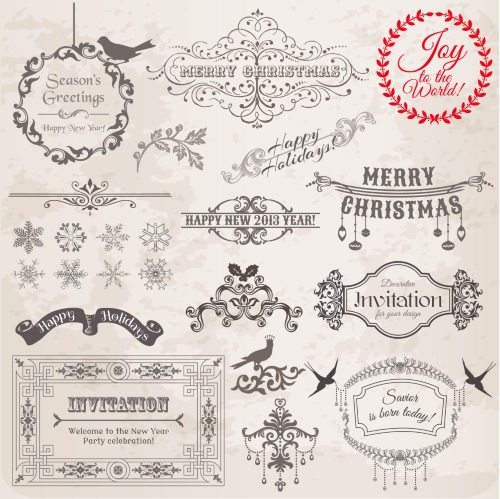 Calligraphic Design Elements for Page Decorations 25xEPS