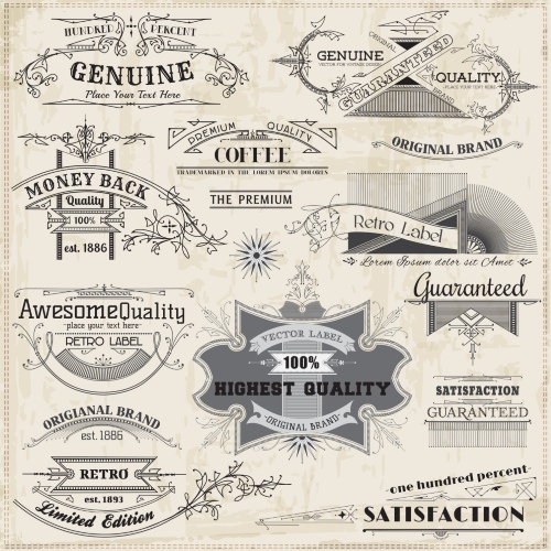 Calligraphic Design Elements for Page Decorations 25xEPS