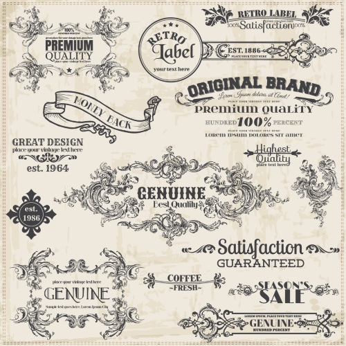 Calligraphic Design Elements for Page Decorations 25xEPS