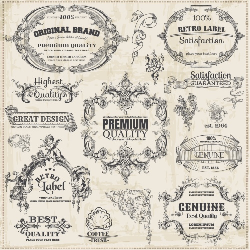 Calligraphic Design Elements for Page Decorations 25xEPS