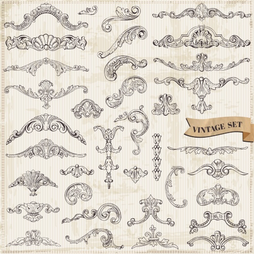 Calligraphic Design Elements for Page Decorations 25xEPS