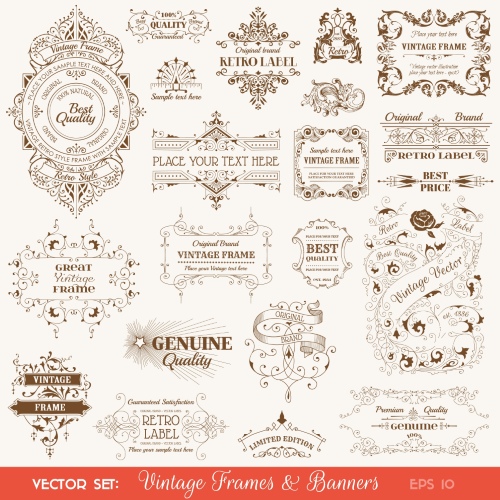 Calligraphic Design Elements for Page Decorations 25xEPS