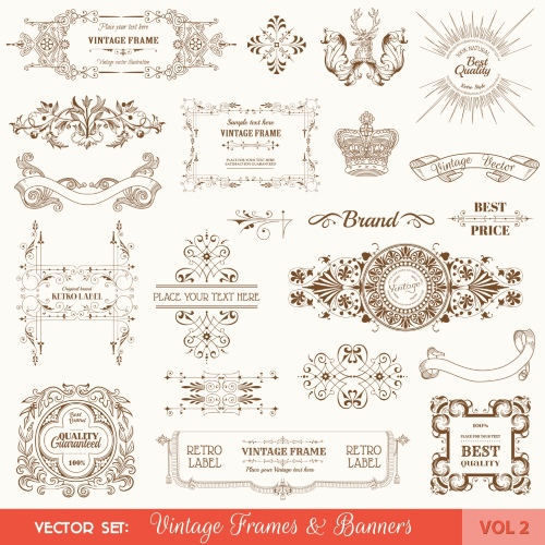 Calligraphic Design Elements for Page Decorations 25xEPS