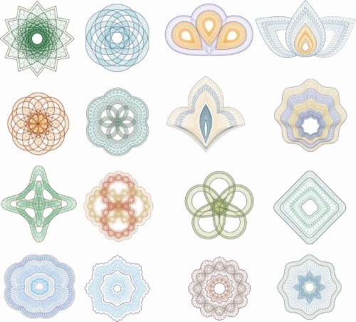 Guilloche 25xEPS Guilloche 25xEPS