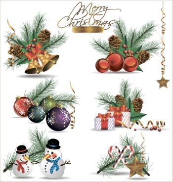 Christmas New Year Templates & Design Elements #2, 50xEPS