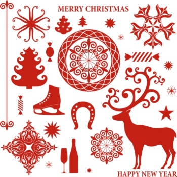 Christmas New Year Templates & Design Elements #2, 50xEPS