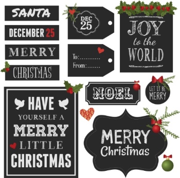 Christmas New Year Templates & Design Elements #2, 50xEPS